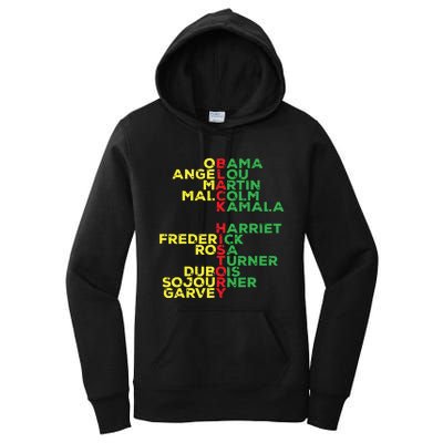 Black History Month Leaders Women Women's Pullover Hoodie