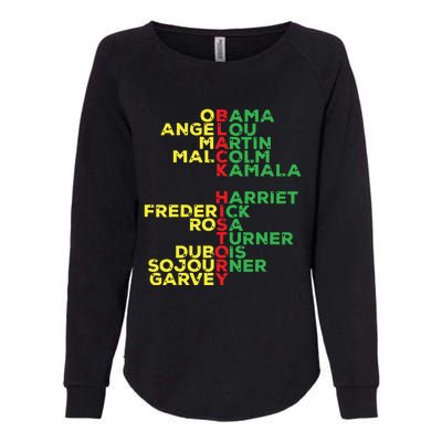 Black History Month Leaders Women Womens California Wash Sweatshirt