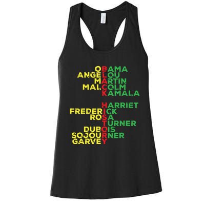 Black History Month Leaders Women Women's Racerback Tank