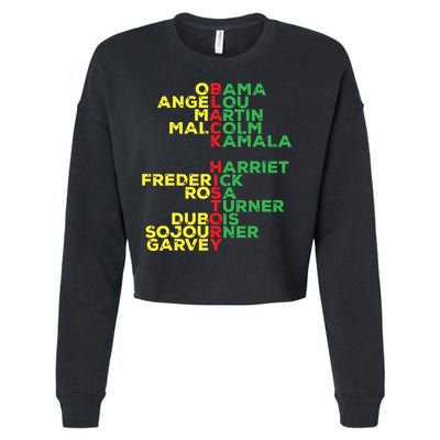 Black History Month Leaders Women Cropped Pullover Crew