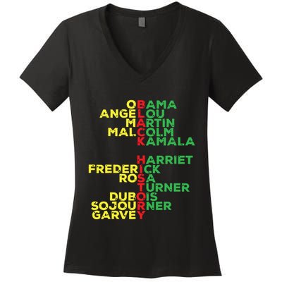 Black History Month Leaders Women Women's V-Neck T-Shirt