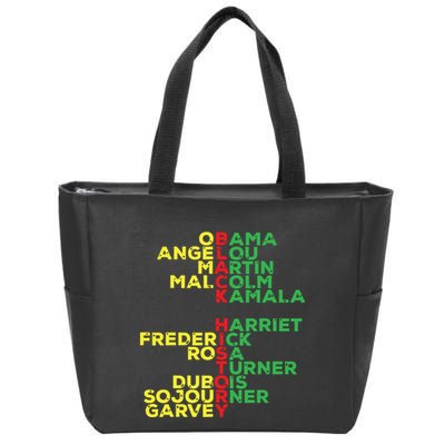 Black History Month Leaders Women Zip Tote Bag