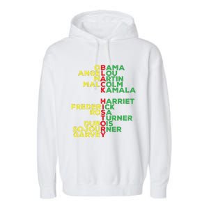 Black History Month Leaders Women Garment-Dyed Fleece Hoodie