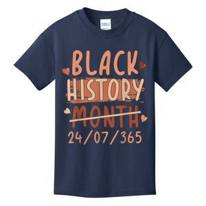 Black History Month Afro Melanin Black Women Afro American Kids T-Shirt