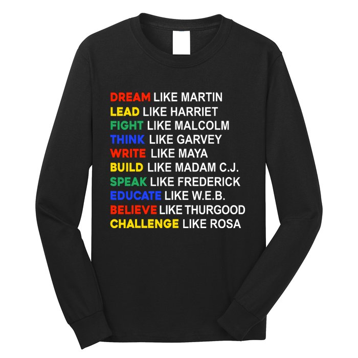 Black History Month African American Country Celebration Long Sleeve Shirt