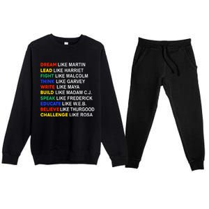 Black History Month African American Country Celebration Premium Crewneck Sweatsuit Set