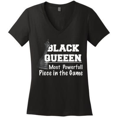 Black History Month Black Queen Women's V-Neck T-Shirt