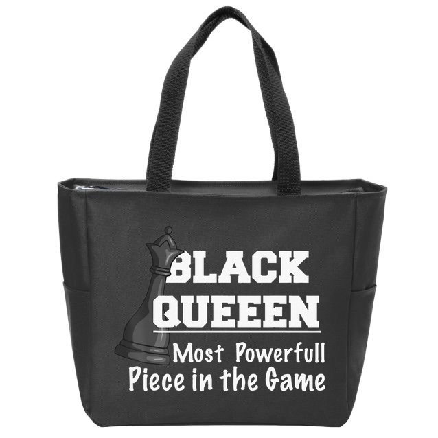 Black History Month Black Queen Zip Tote Bag