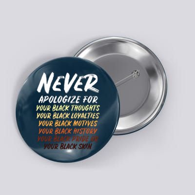 Black History Month Not Sorry For Being Black Women Button