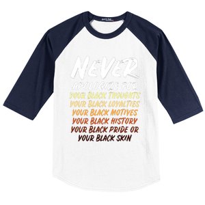 Black History Month Not Sorry For Being Black Women Baseball Sleeve Shirt