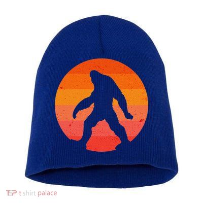 Bigfoot Halloween Moon Vintage Costume Sasquatch Yeti Gift Short Acrylic Beanie