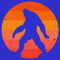 Bigfoot Halloween Moon Vintage Costume Sasquatch Yeti Gift Kids T-Shirt