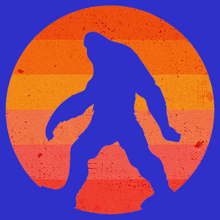 Bigfoot Halloween Moon Vintage Costume Sasquatch Yeti Gift Kids T-Shirt