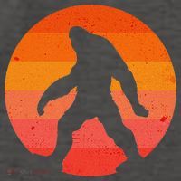 Bigfoot Halloween Moon Vintage Costume Sasquatch Yeti Gift Vector Backpack