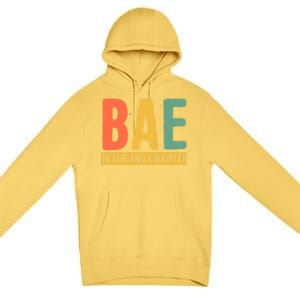 Black History Month Funny Gift Black Pride Bae Black And Educated Cool Gift Premium Pullover Hoodie