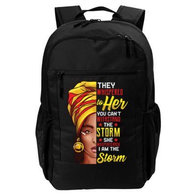 Black History Month African Woman Afro I Am The Storm Daily Commute Backpack