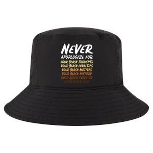 Black History Month Not Sorry For Being Black: & Womens Cool Comfort Performance Bucket Hat