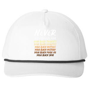 Black History Month Not Sorry For Being Black: & Womens Snapback Five-Panel Rope Hat