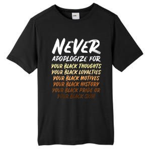 Black History Month Not Sorry For Being Black: & Womens Tall Fusion ChromaSoft Performance T-Shirt