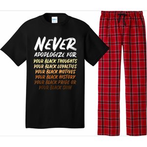 Black History Month Not Sorry For Being Black: & Womens Pajama Set