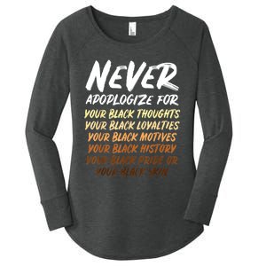 Black History Month Not Sorry For Being Black: & Womens Women's Perfect Tri Tunic Long Sleeve Shirt