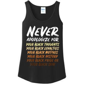 Black History Month Not Sorry For Being Black: & Womens Ladies Essential Tank