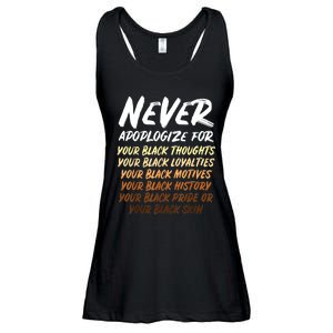 Black History Month Not Sorry For Being Black: & Womens Ladies Essential Flowy Tank