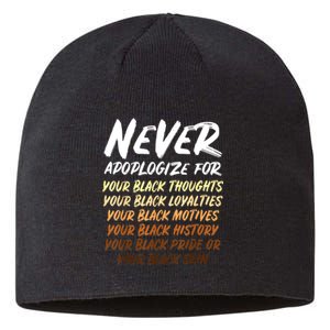 Black History Month Not Sorry For Being Black: & Womens Sustainable Beanie