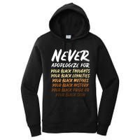 Black History Month Not Sorry For Being Black: & Womens Women's Pullover Hoodie