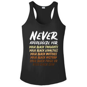 Black History Month Not Sorry For Being Black: & Womens Ladies PosiCharge Competitor Racerback Tank