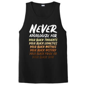 Black History Month Not Sorry For Being Black: & Womens PosiCharge Competitor Tank