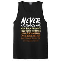 Black History Month Not Sorry For Being Black: & Womens PosiCharge Competitor Tank