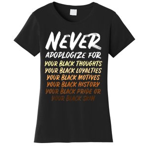 Black History Month Not Sorry For Being Black: & Womens Women's T-Shirt