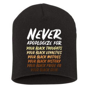 Black History Month Not Sorry For Being Black: & Womens Short Acrylic Beanie