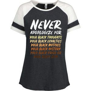 Black History Month Not Sorry For Being Black: & Womens Enza Ladies Jersey Colorblock Tee