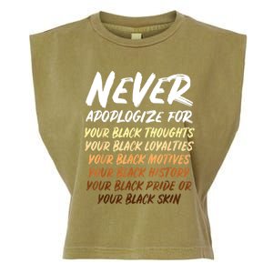 Black History Month Not Sorry For Being Black: & Womens Garment-Dyed Women's Muscle Tee