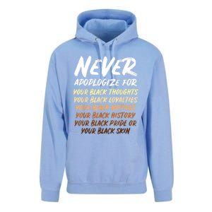 Black History Month Not Sorry For Being Black: & Womens Unisex Surf Hoodie