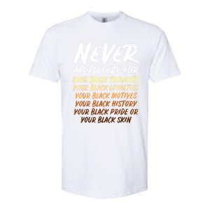 Black History Month Not Sorry For Being Black: & Womens Softstyle CVC T-Shirt