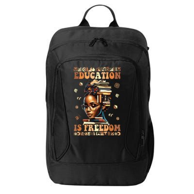 Black History Month Education Is Freedom Teacher Women City Backpack