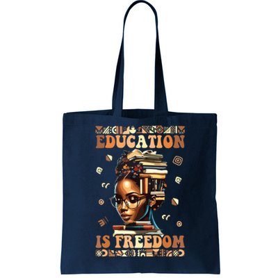 Black History Month Education Is Freedom Teacher Women Tote Bag