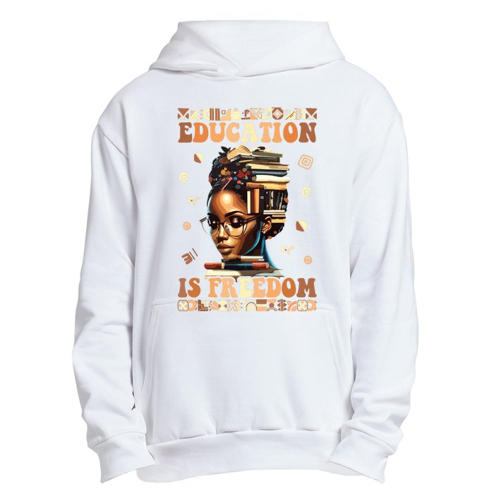 Black History Month Education Is Freedom Teacher Women Urban Pullover Hoodie