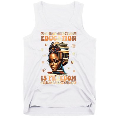 Black History Month Education Is Freedom Teacher Women Tank Top