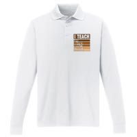 Black History Month I Teach Love Bravery Equality Strength Kindness Performance Long Sleeve Polo