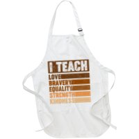 Black History Month I Teach Love Bravery Equality Strength Kindness Apron
