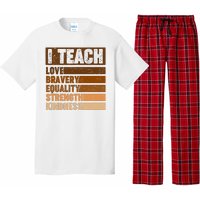 Black History Month I Teach Love Bravery Equality Strength Kindness Pajama Set