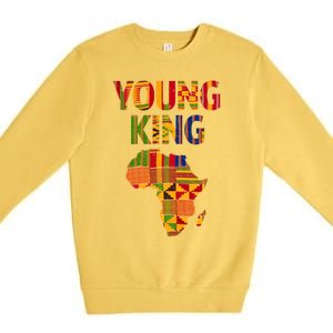 Black History Month Shirts Cool African Kente Art African American Print Premium Crewneck Sweatshirt