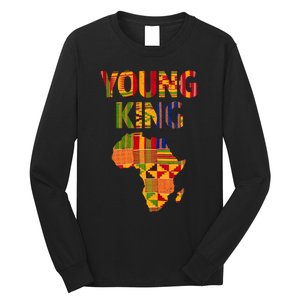 Black History Month Shirts Cool African Kente Art African American Print Long Sleeve Shirt