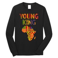 Black History Month Shirts Cool African Kente Art African American Print Long Sleeve Shirt