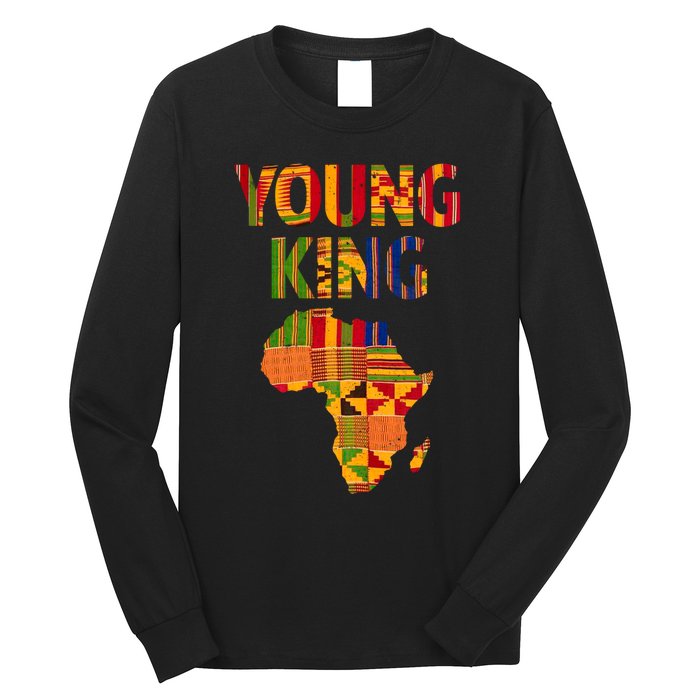 Black History Month Shirts Cool African Kente Art African American Print Long Sleeve Shirt