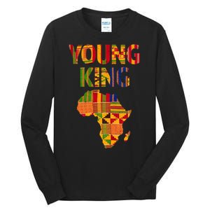 Black History Month Shirts Cool African Kente Art African American Print Tall Long Sleeve T-Shirt